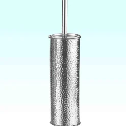 Toilet Brush Set With Holder And Hammered Embossing