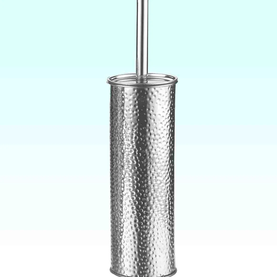 Toilet Brush Set With Holder And Hammered Embossing