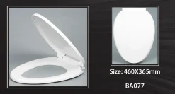 Toilet Seat Elongated Soft Close with Top Fitting | 46 x 36.5 cm