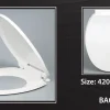 Toilet Seat Elongated Soft Close with Top Fitting | 42 x 35.3 cm