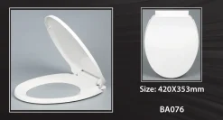 Toilet Seat Elongated Soft Close with Top Fitting | 42 x 35.3 cm