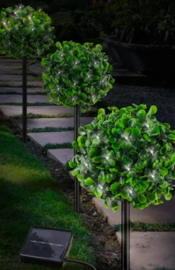 Topiary Ball Solar Stakes X 3 30l 16.5in