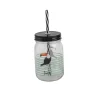 Tropical Birds Drinking Jar With Straw