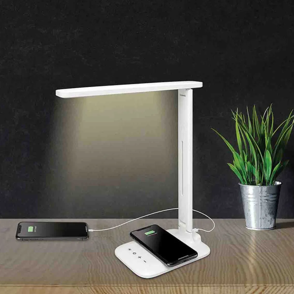 Usb Direct Led Light White With Wireless Phone Charger