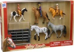Valley Ranch Horse Playset 3 Style(Abc)
