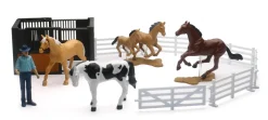Valley Ranch Horse Playset 3 Style(Abc)
