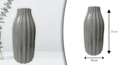 Vase Grey Textured Ceramic