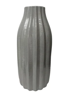 Vase Grey Textured Ceramic