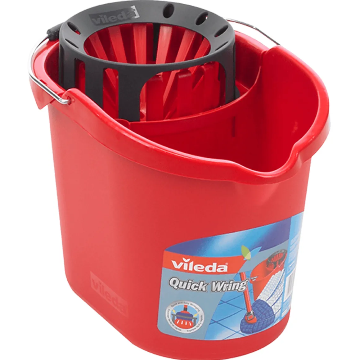 Vileda Quick Wring Mop Bucket with Wringer
