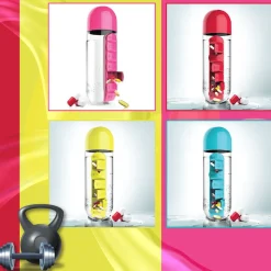 Vitamins Organizer Water Bottle