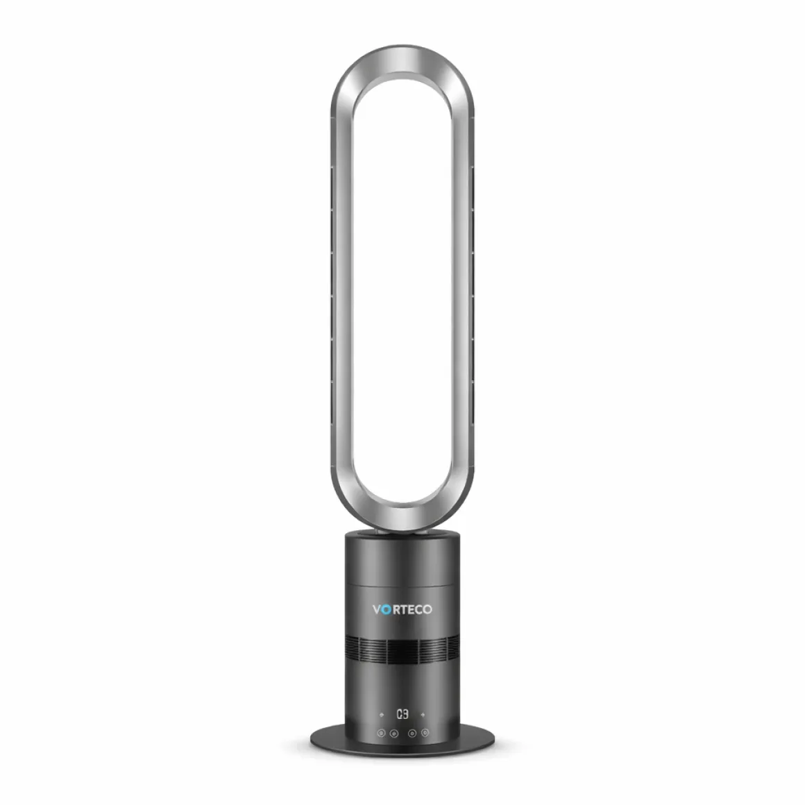 Vorteco Bladeless Tower Fan – Black & Silver