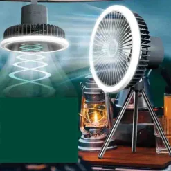 vorteco - 2 in 1 standing/hanging fan with LED light