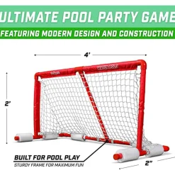 Water Polo Goal With Three Balls And Pum