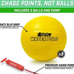 Water Polo Goal With Three Balls And Pum