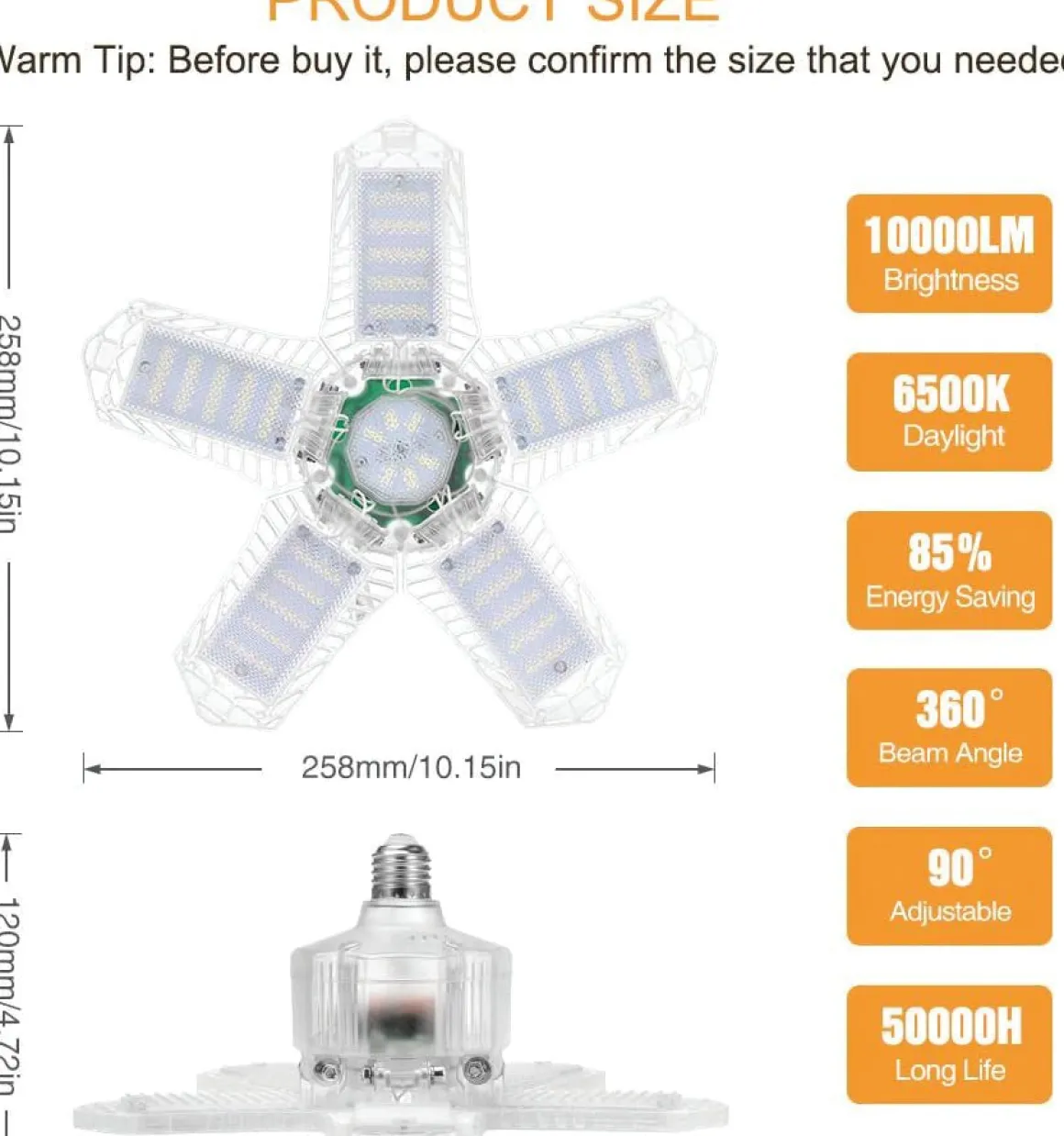 WATTSON | Foldable Transparent LED COB Light | 100W