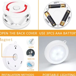WATTSON | Set of 2 Round Infrared Sensor LED Lights