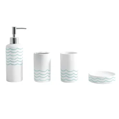 Wave 4 Pcs Ceramic Bath Sets