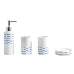 Wave 4 Pcs Ceramic Bath Sets