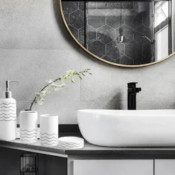 Wave 4 Pcs Ceramic Bath Sets