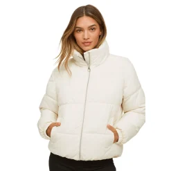 White High-Neck Puffer Jacket