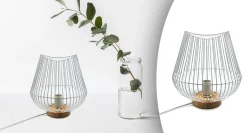 White Metal Wire Lamp