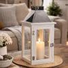 White Pine & Stainless Steel Lantern