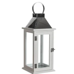 White Pine & Stainless Steel Lantern