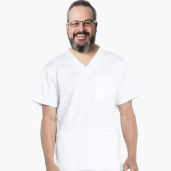 White Scrub Top