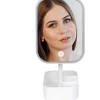 White Usb Makeup Mirror With Led Light