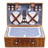 Wicker Picnic Basket with Dinnerware Set