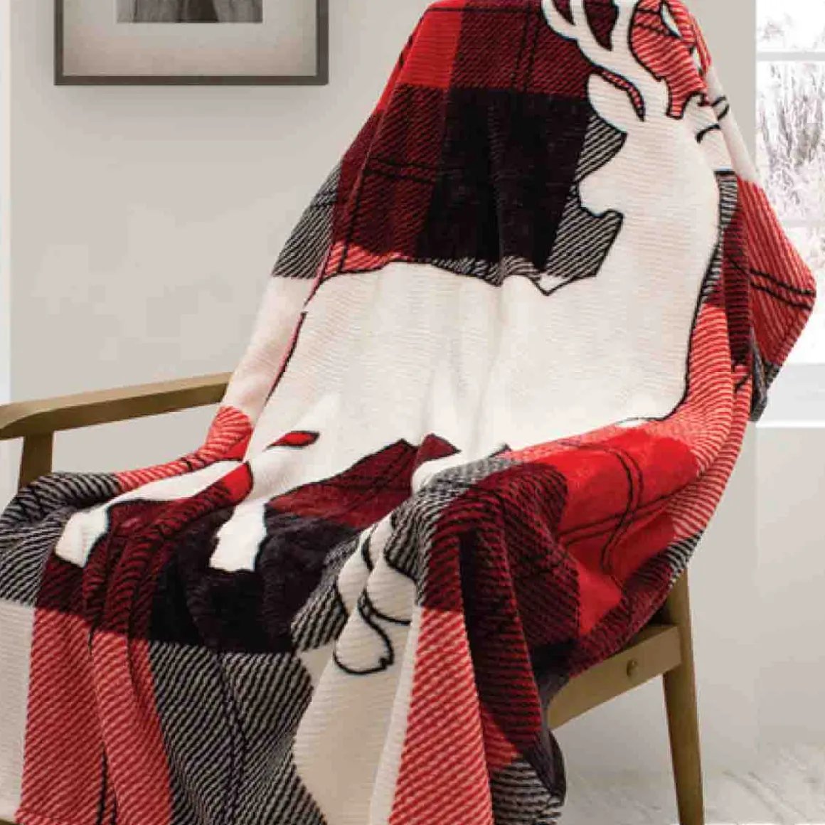 Wildlife Ribbed Fleece Throw