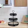 Wire 3 Tier Basket Black 32x32x43