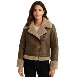 Women’s Faux-Shearling Aviator Jacket