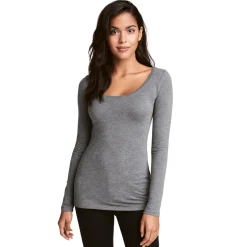 Women’s Long-Sleeve Scoop Neck Essential Top