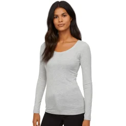 Women’s Long-Sleeve Scoop Neck Essential Top