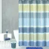 Zigzag - Bath Curtain and Mat Set with Accessories