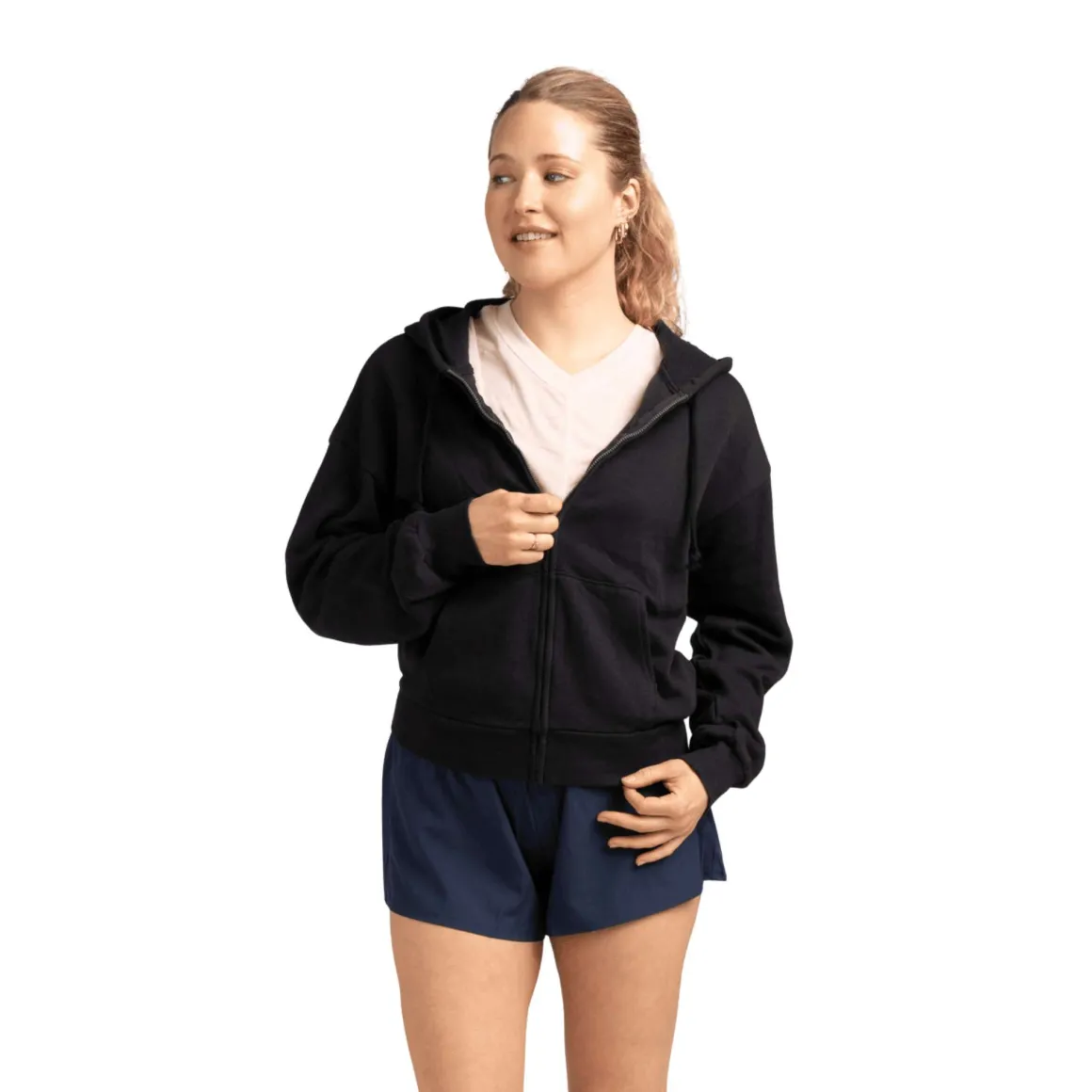 Zip-Up Hoodie with Pockets